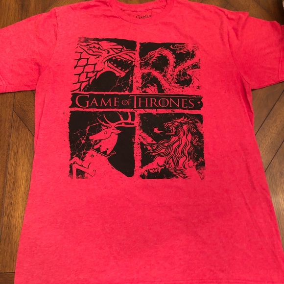 L Game of Thrones Red T-shirt - Picture 1 of 3